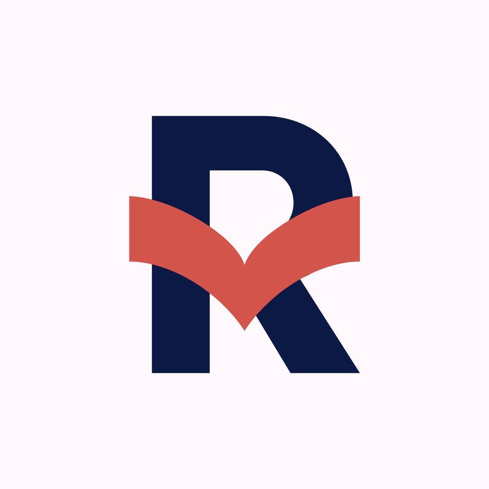 Book Lettermark Letter R Logo Template vector