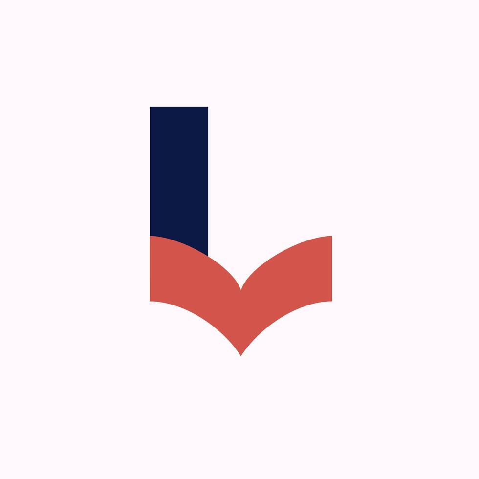 Book Lettermark Letter Logo Template vector