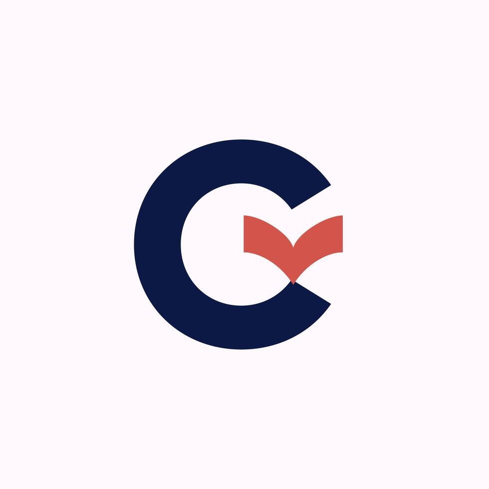 Book Lettermark Letter c Logo Template vector