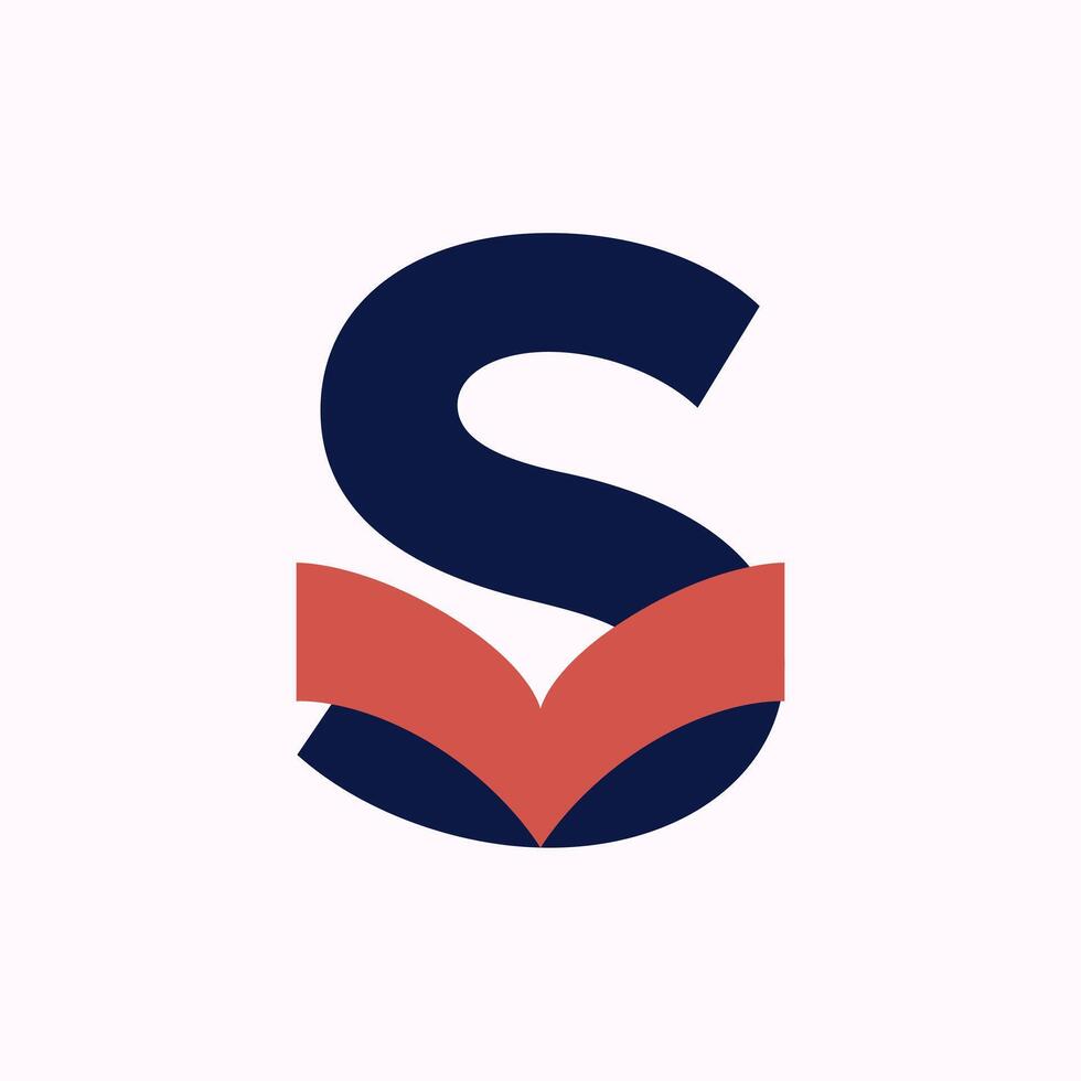 Book Lettermark Letter s Logo Template vector
