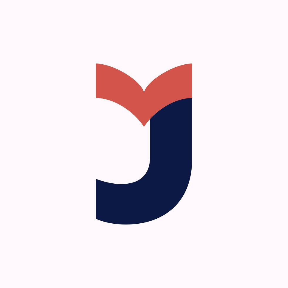 Book Lettermark Letter j Logo Template vector