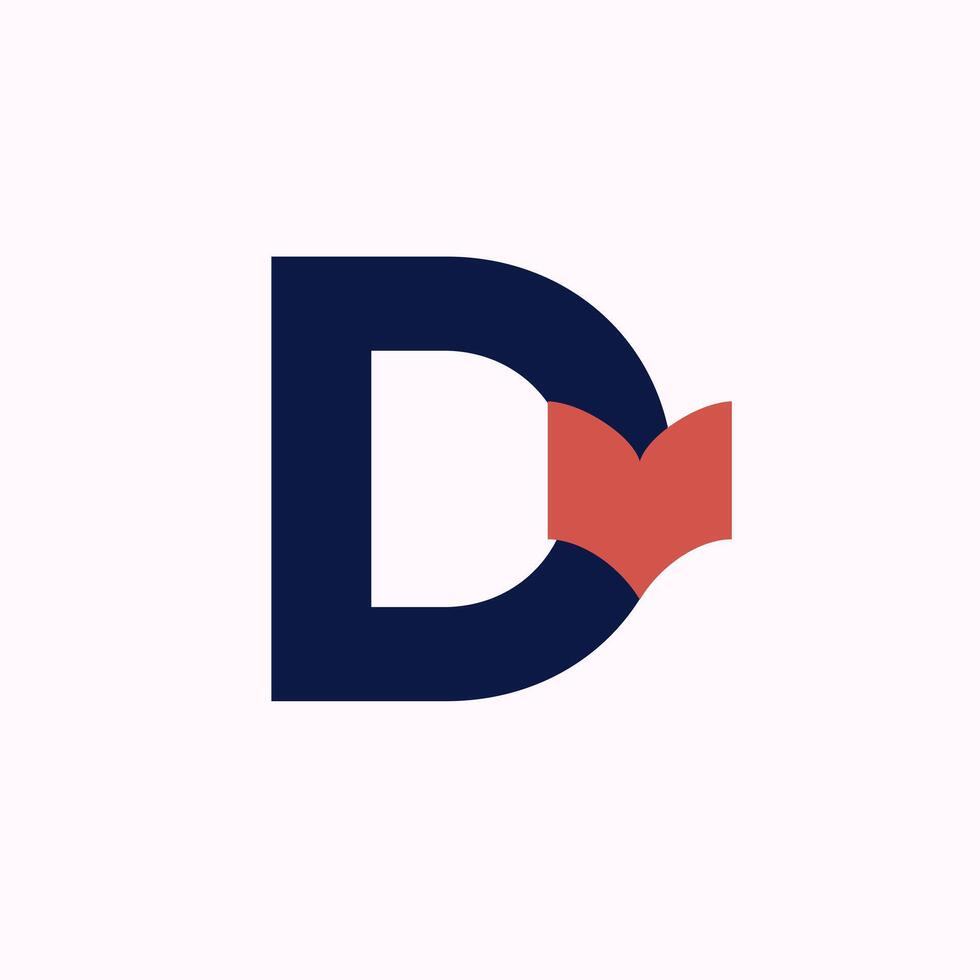 Book Lettermark Letter d Logo Template vector