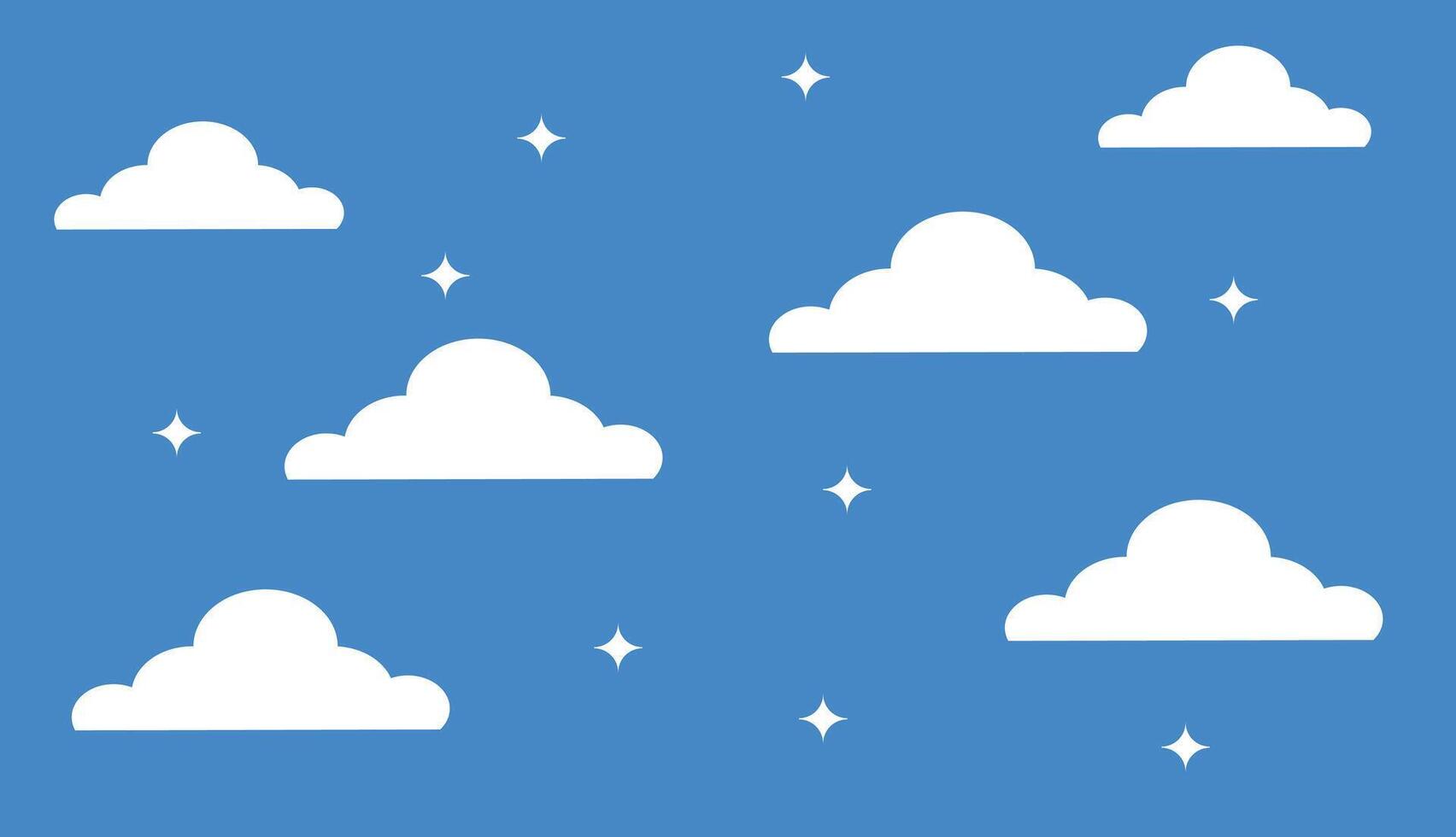Background of clouds in the blue sky. Great for design backgrounds and more vector