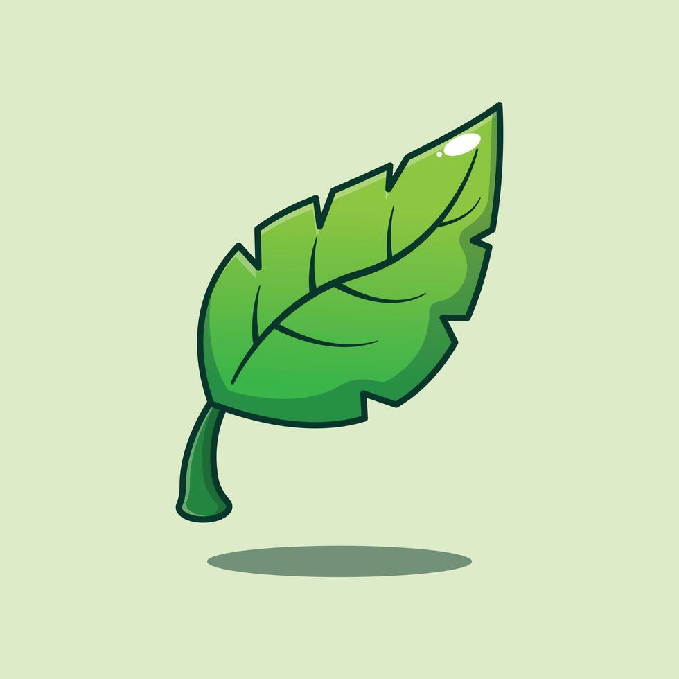 cartoon illustration of leaf vector