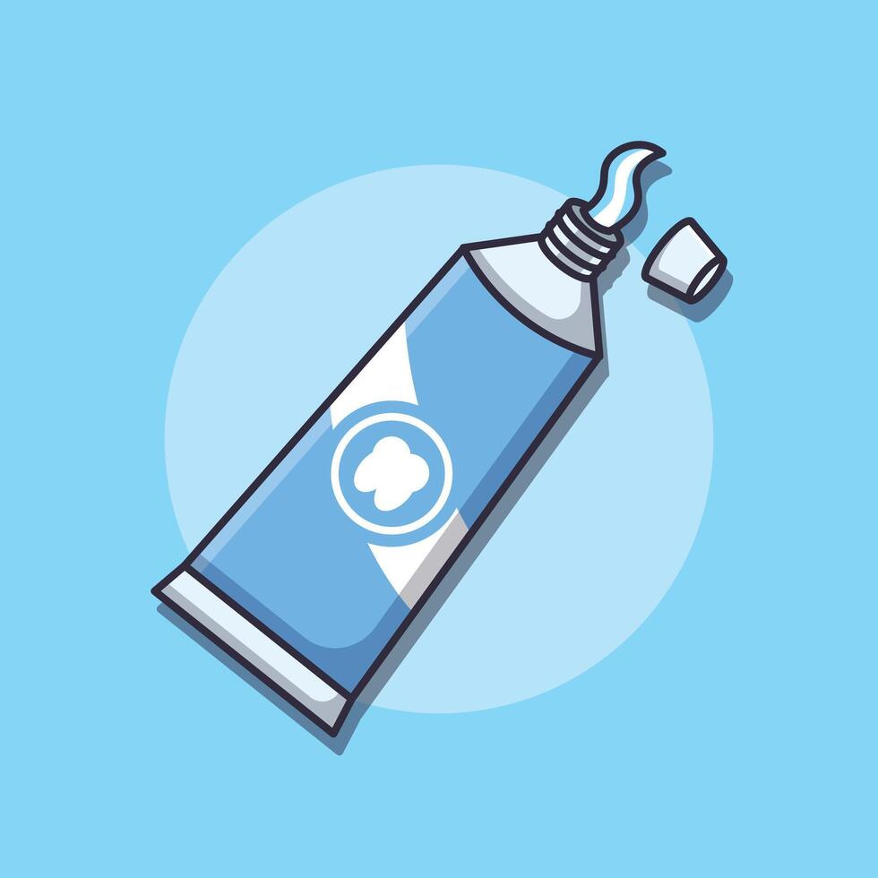 cartoon illustration of toothpaste vector
