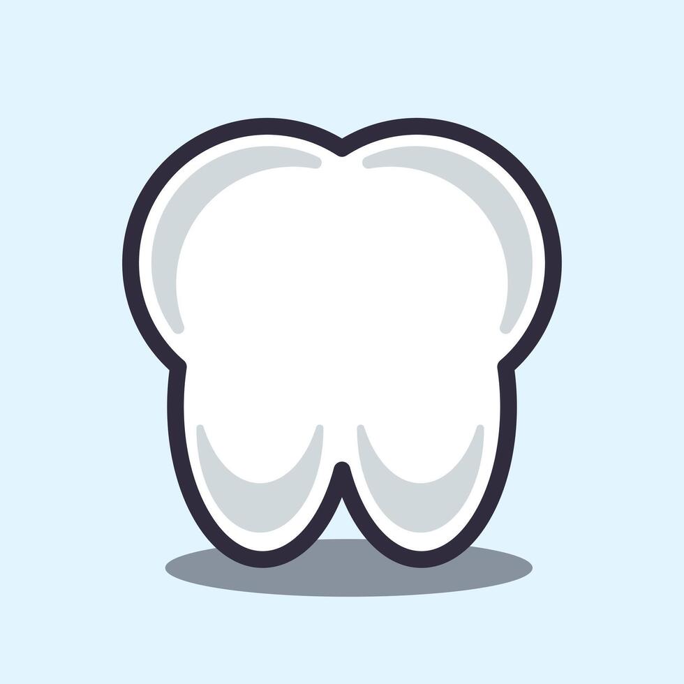 cartoon illustration of tooth vector