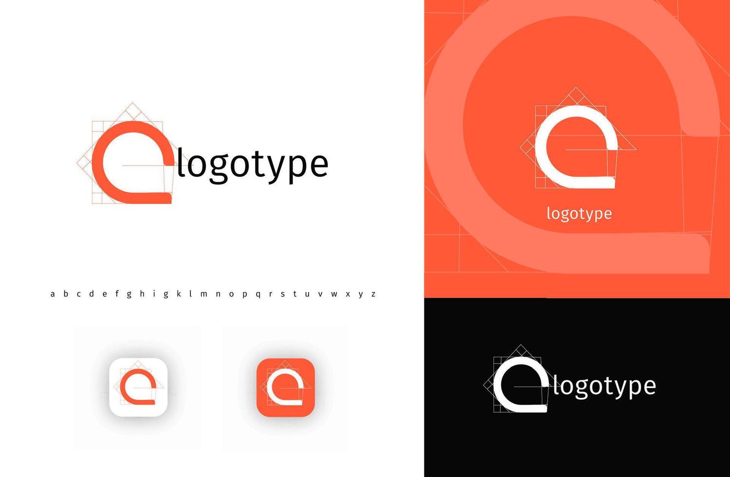 Geometric letter Q monogram, minimalistic logo for architectural building, futuristic technology, innovative science, blueprint project. Modern logo concept. illustration vector
