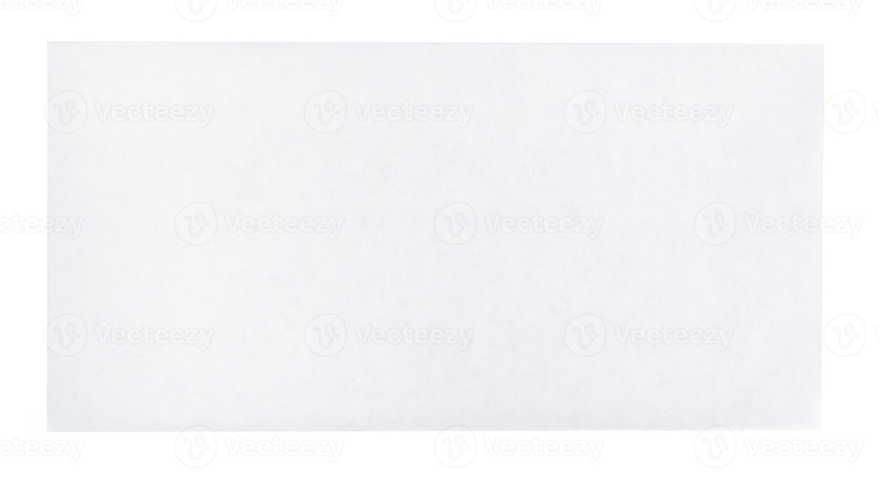 Blank envelope isolated on white background photo