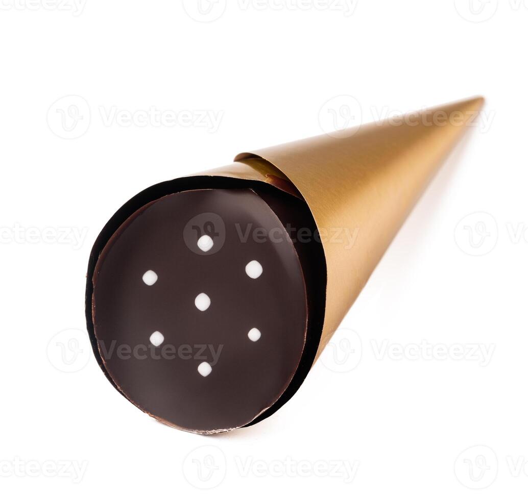 Chocolate candies praline isolated on white background photo