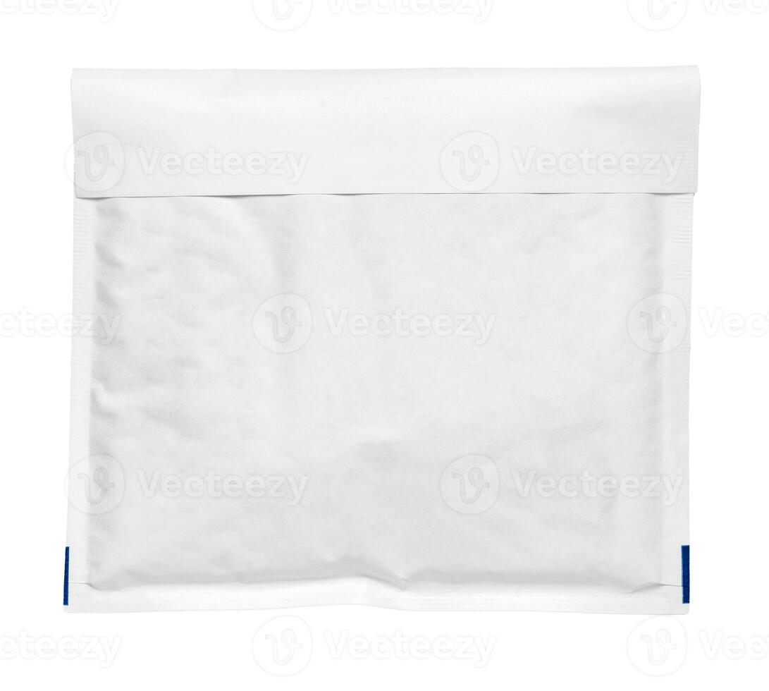 White envelope C4 isolated background. top view photo