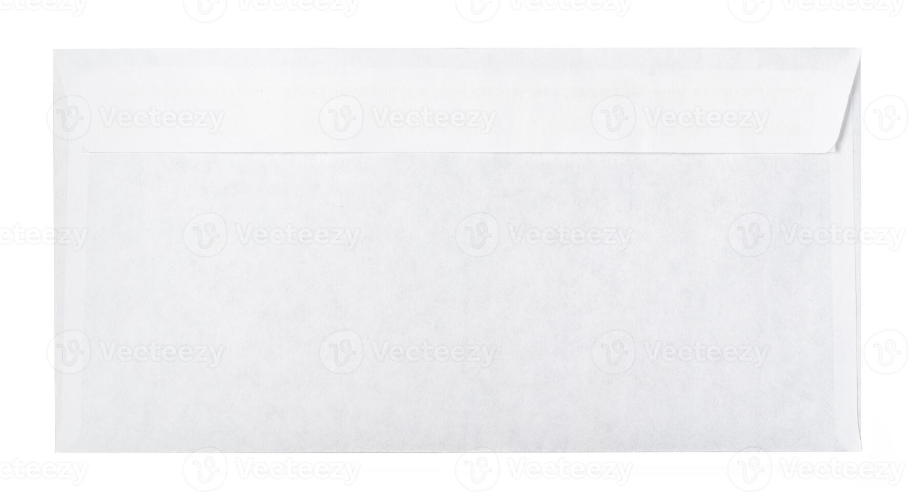 Blank envelope isolated on white background photo