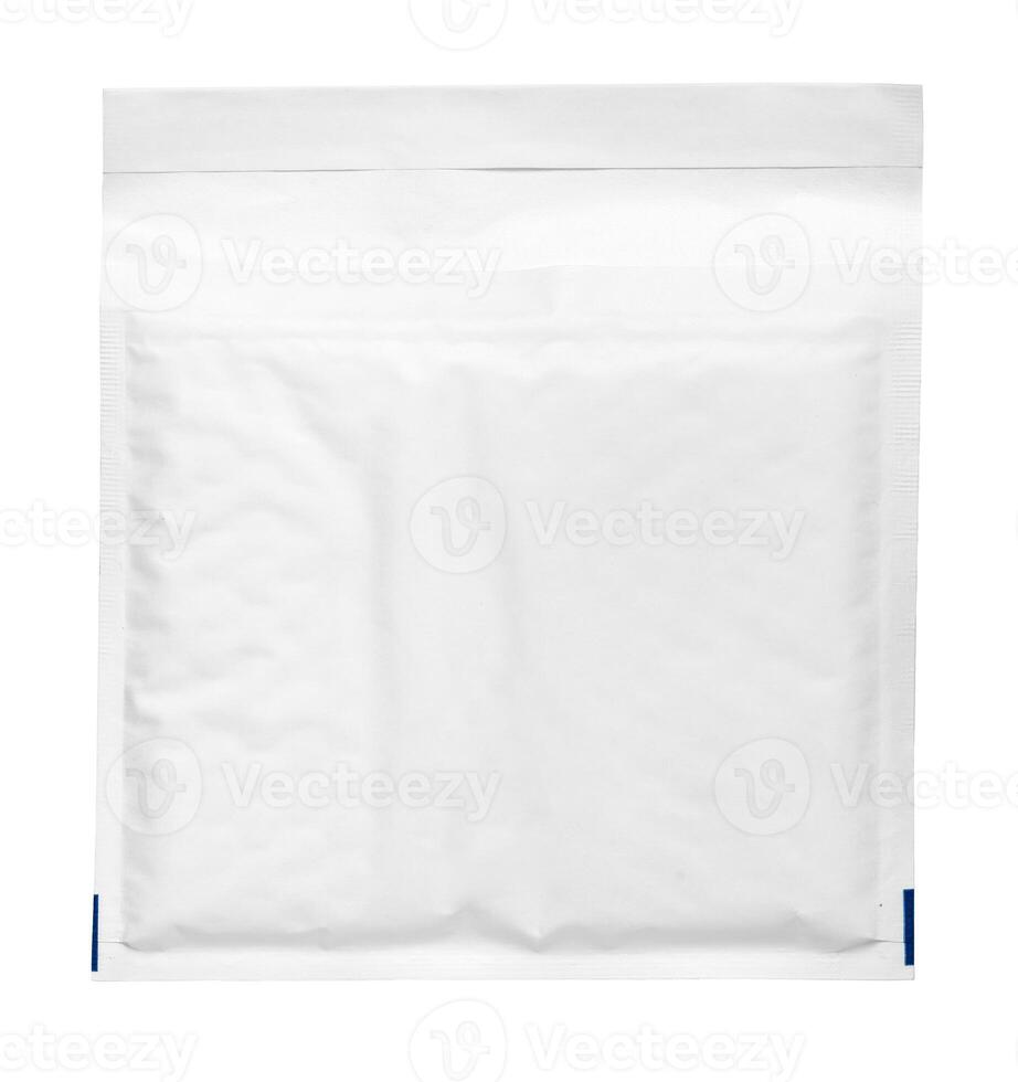 White envelope C4 isolated background. top view photo