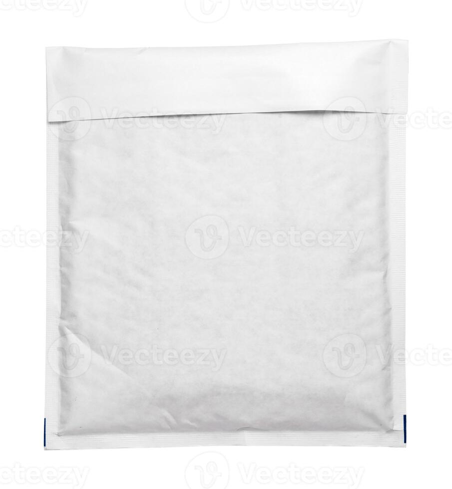 White envelope C4 isolated background. top view photo