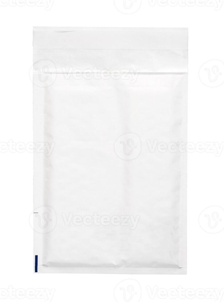 White envelope C4 isolated background. top view photo