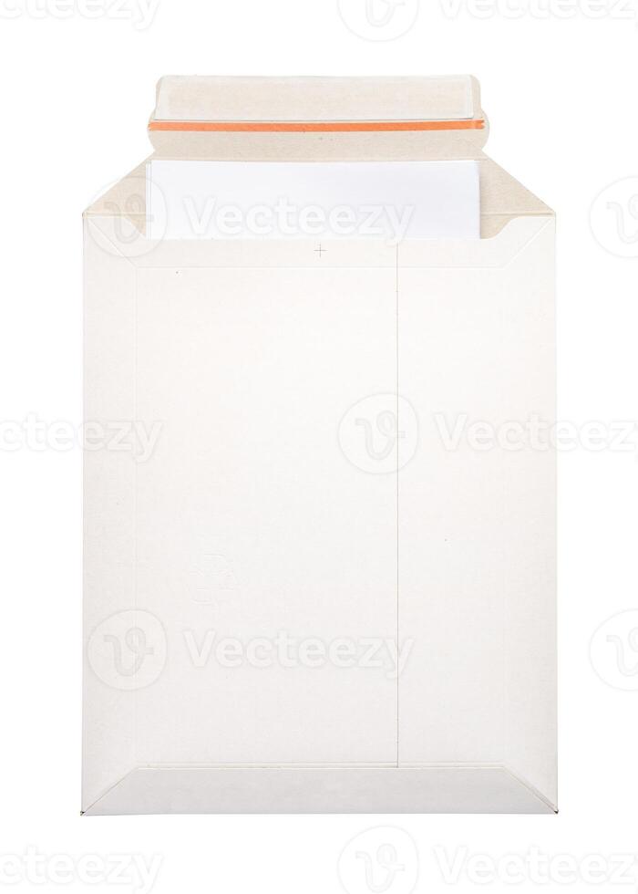 White envelope C4 isolated background. top view photo