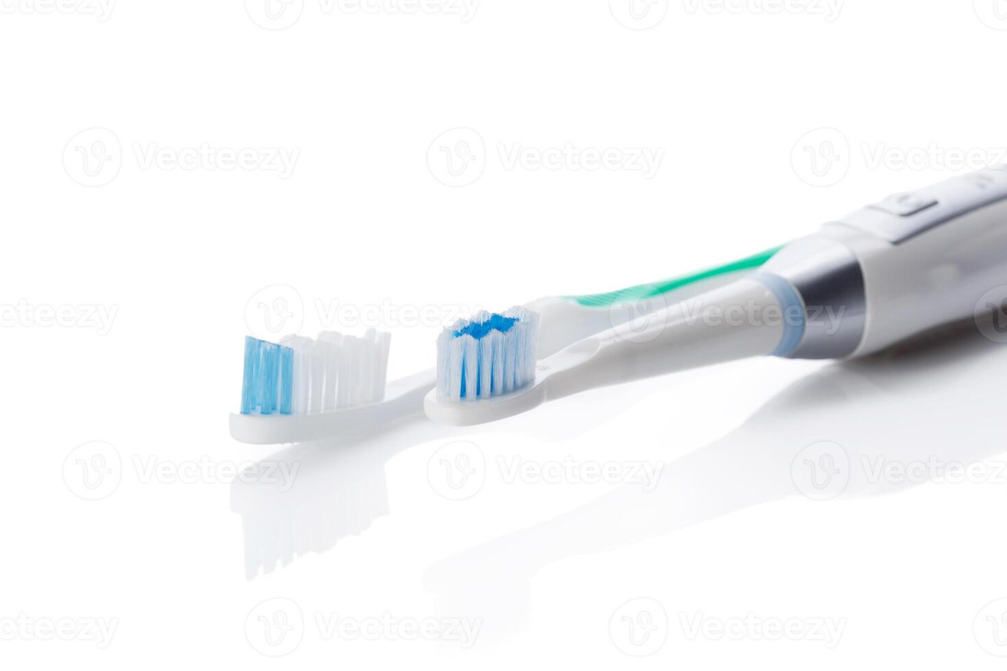 Toothbrush isolated on white photo