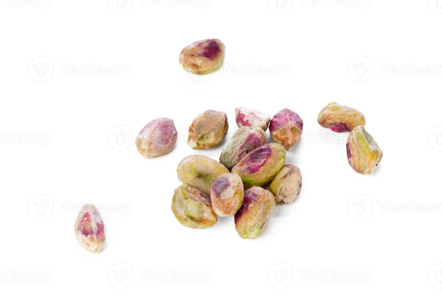Pistachio nuts isolated on white background photo