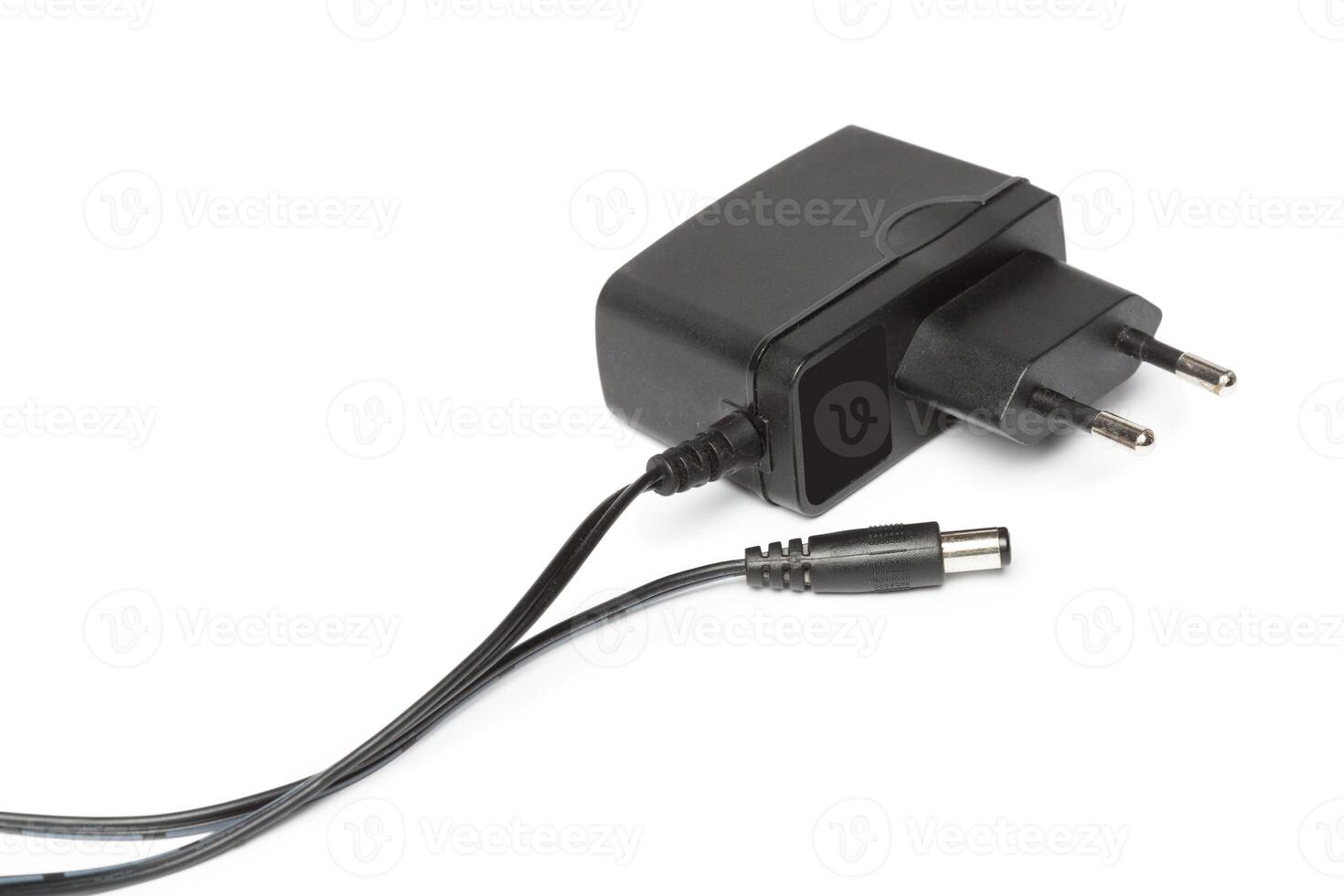 Electric power adapter isolated on white background photo