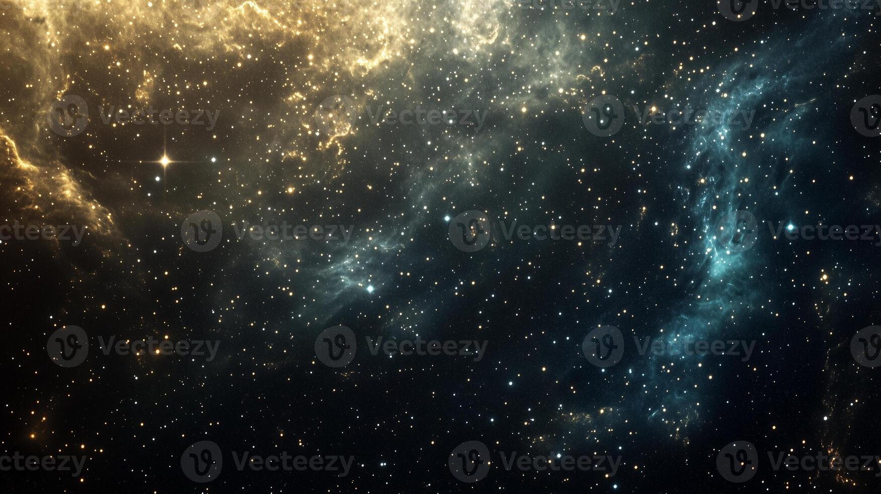 A vast expanse of cosmic wonders showcasing stars, nebulae, and intergalactic clouds in the depths of space during a starry night photo