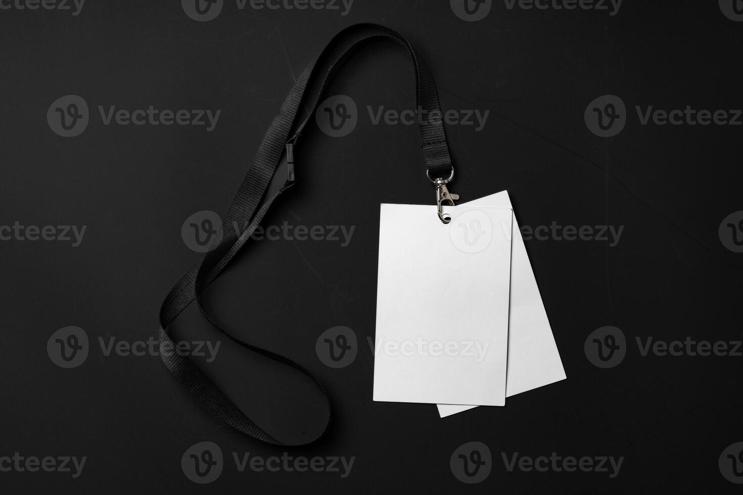 Blank badge mockup on black background copy space photo