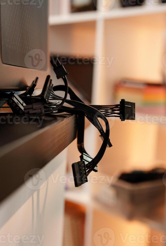 Computer parts of processing unit close up photo