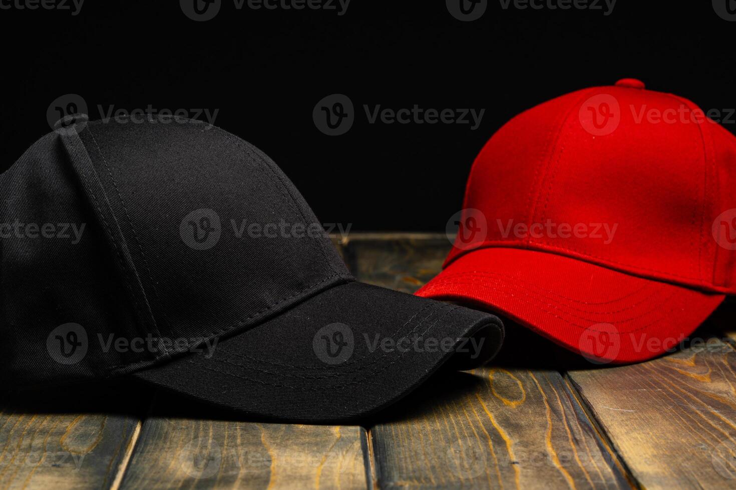 Baseball cap against black background studio shot photo