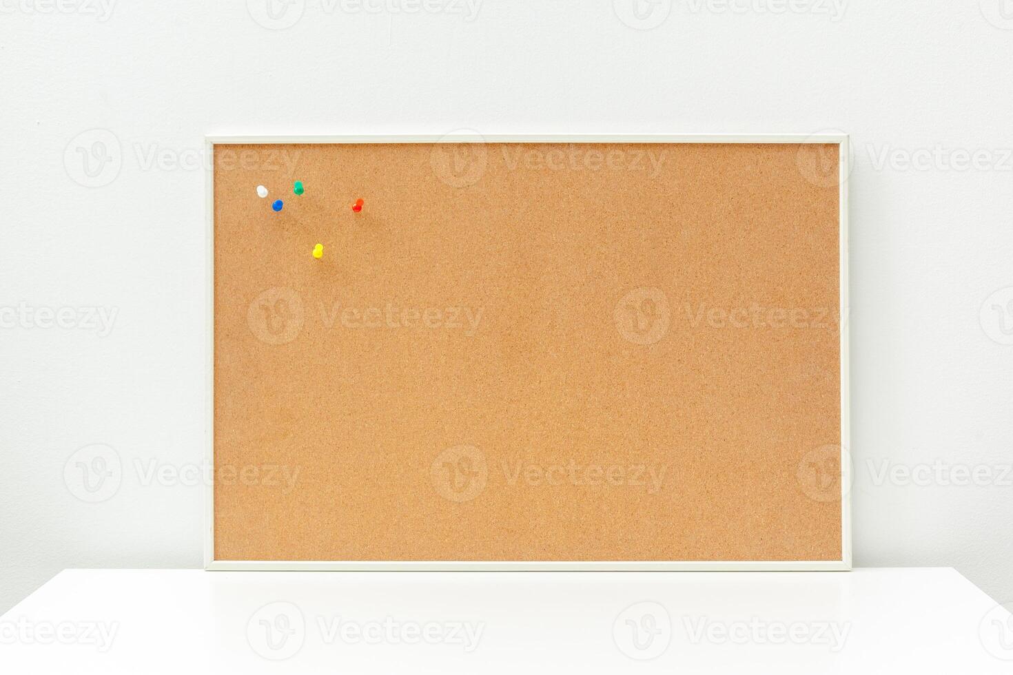 cork board on table photo