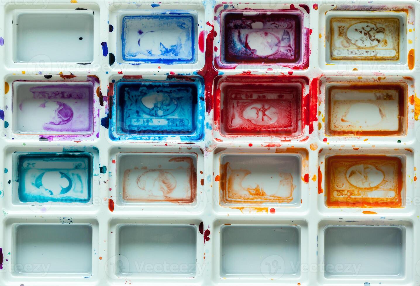 Art palette with paint photo