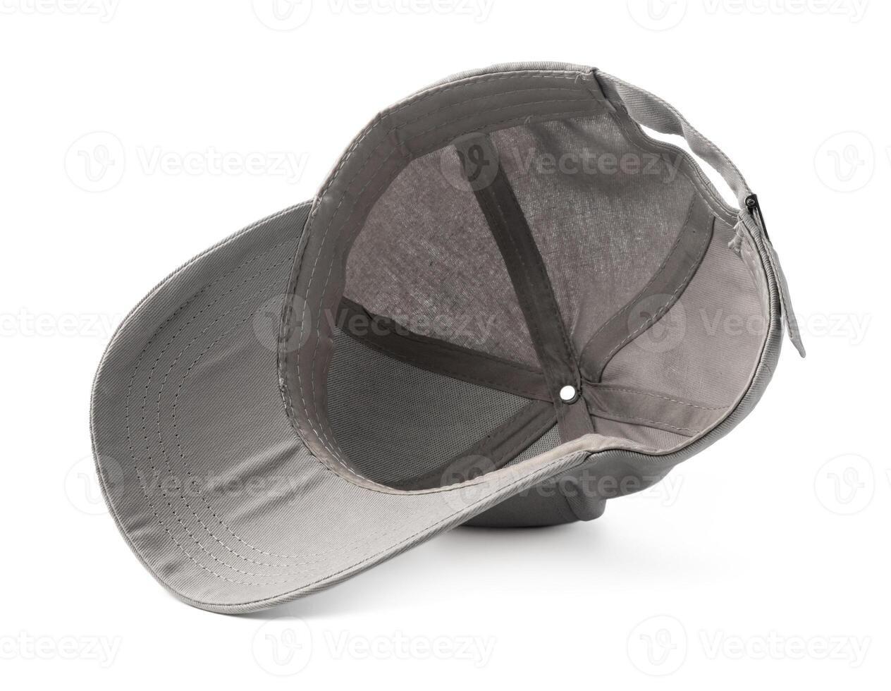 Gray Baseball Cap on White Background photo