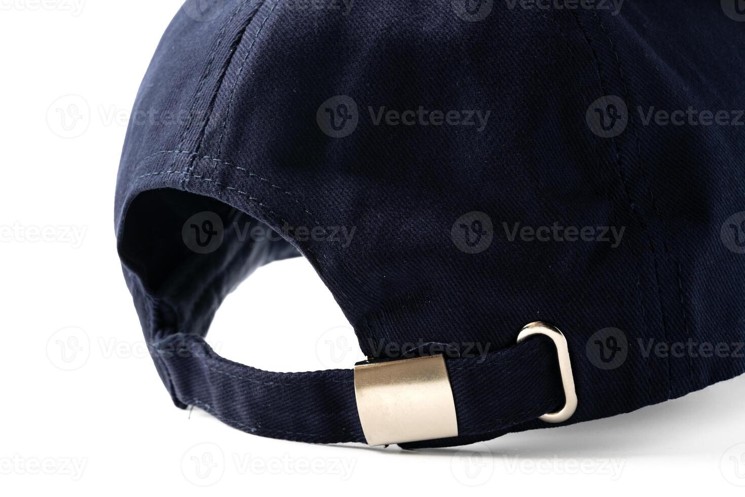 Navy Blue Baseball Cap on a White Background With Clear Lighting photo