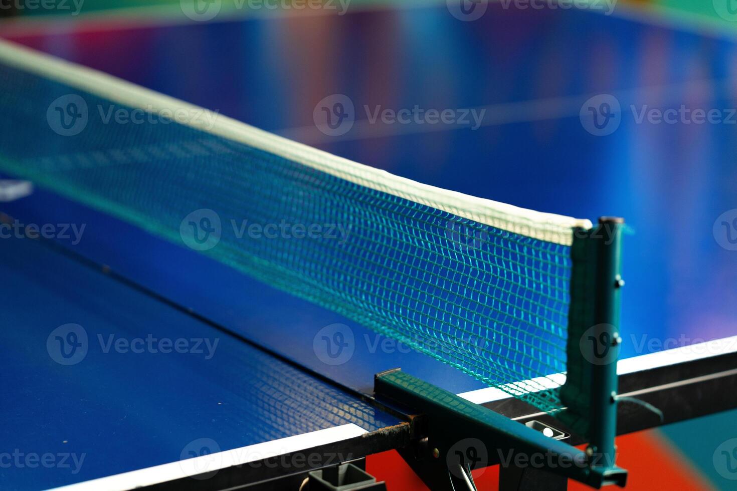 Close Up of a Ping Pong Table photo