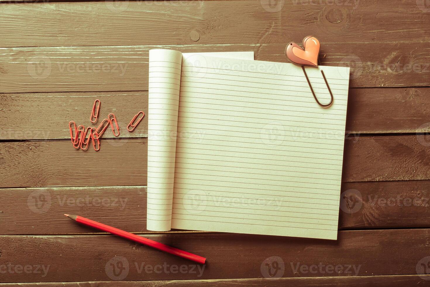 The workplace traveler. The blank notebook. photo