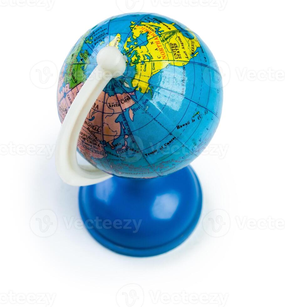 Colorful globe isolated against a white background photo