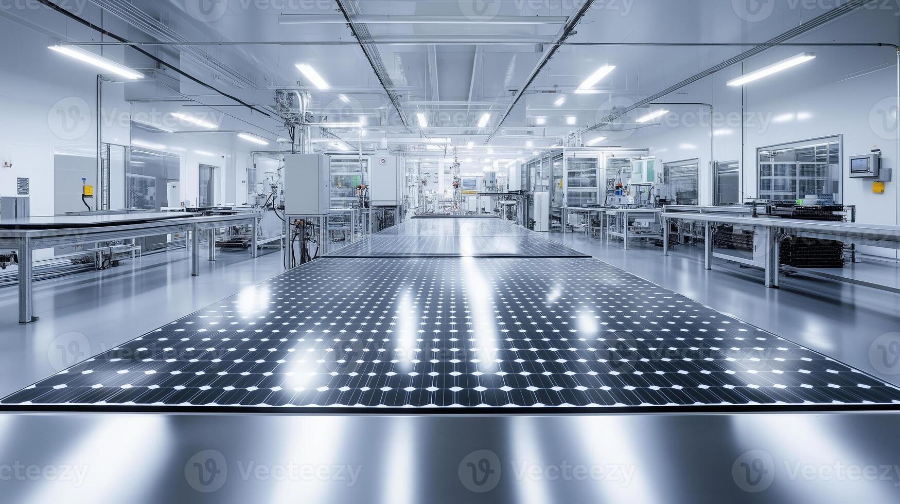 Modern manufacturing facility featuring advanced cleanroom technology and automated production systems in action during daytime hours photo