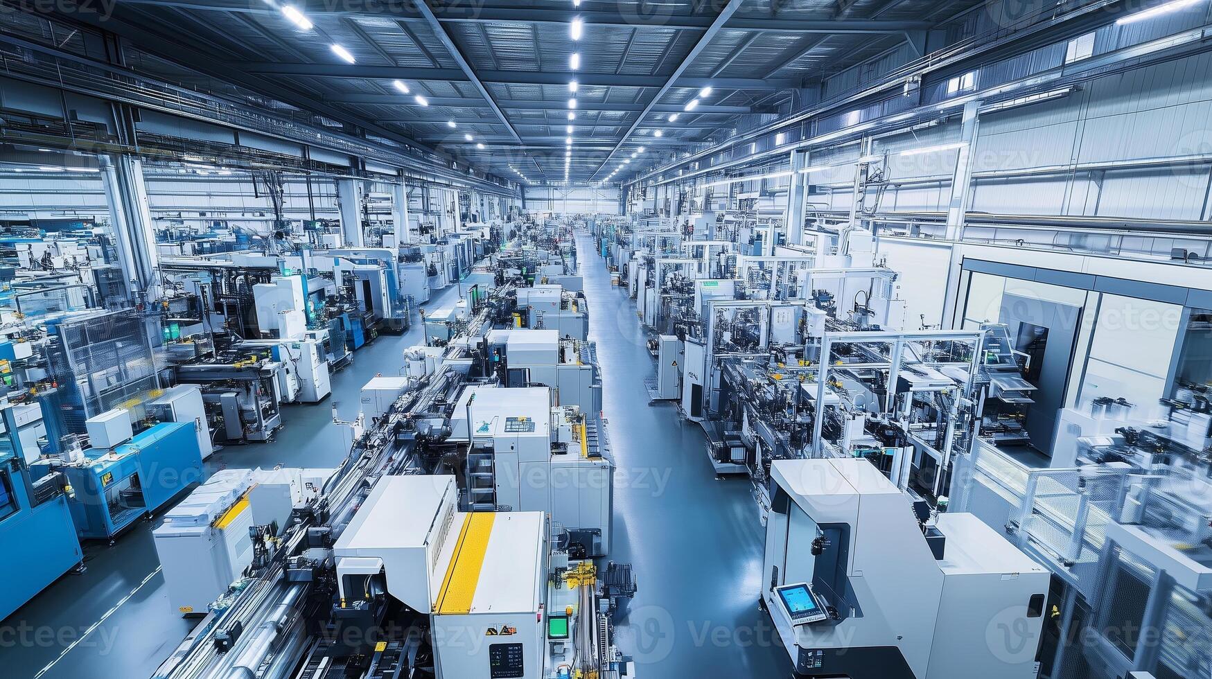 Inside a modern manufacturing facility showcasing advanced machinery and automated systems for production efficiency photo