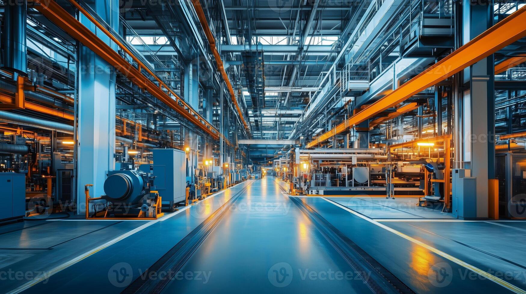 Inside a modern industrial facility showcasing advanced machinery and production lines in a well-lit, spacious environment photo