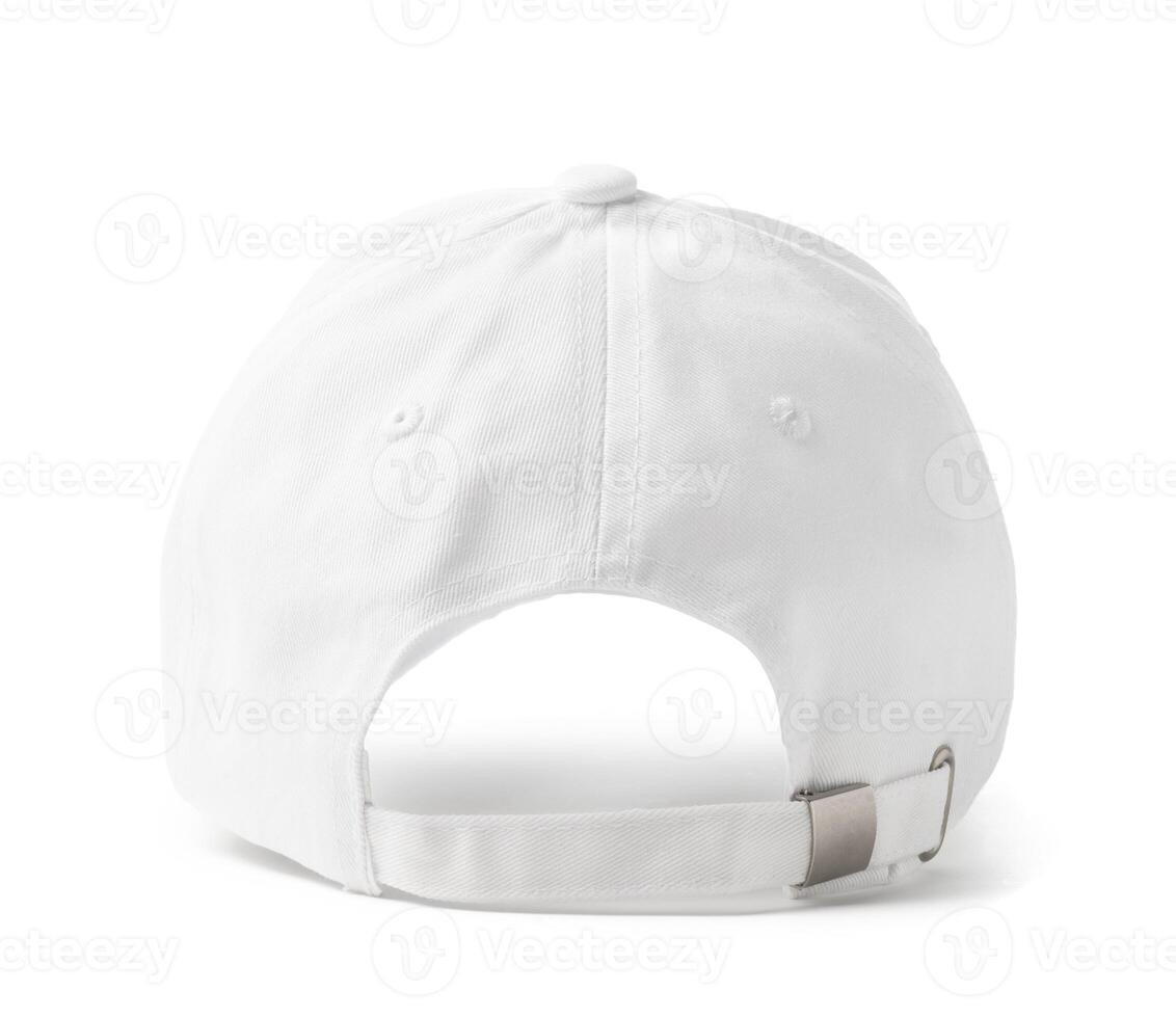 White Baseball Cap on White Background photo