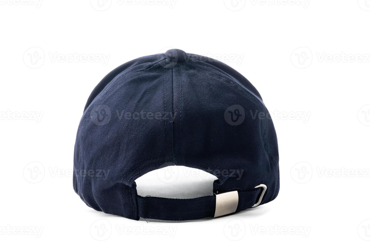 Navy Blue Baseball Cap on a White Background With Clear Lighting photo