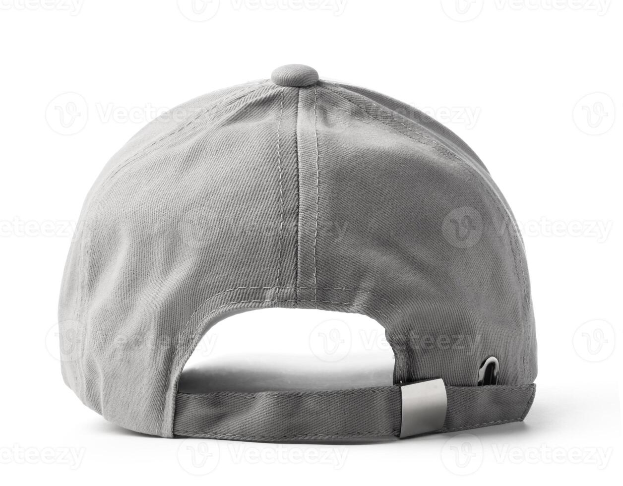 Gray Baseball Cap on White Background photo