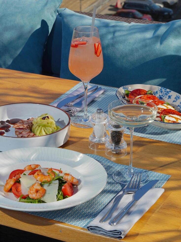 A collection of icy refreshments and frosted bliss, offering crystal cool drinks served on the rocks for the ultimate refreshing experience photo