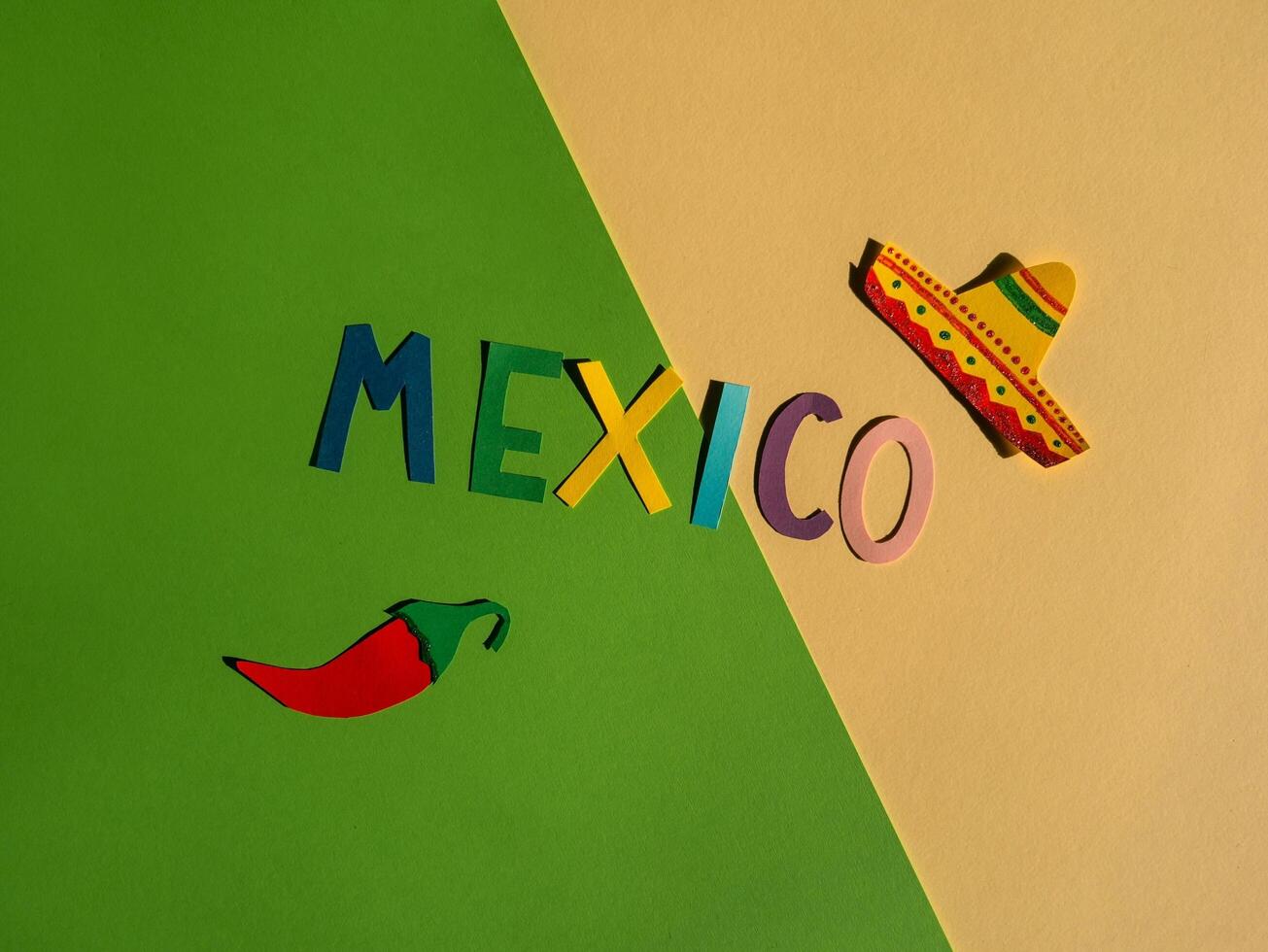 Abstract expressionism Viva Mexico photo