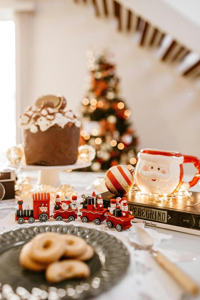 Festive Christmas Wonderland Background photo