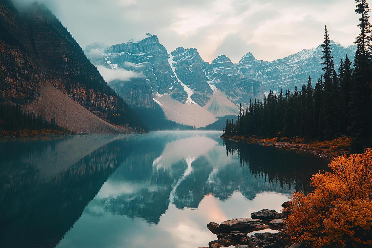 Rocky Mountains USACanada is the tourist place beautiful background photo