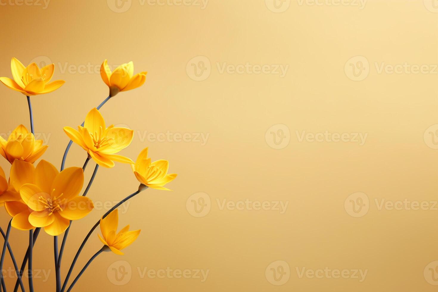 yellow spring flower empty space photo