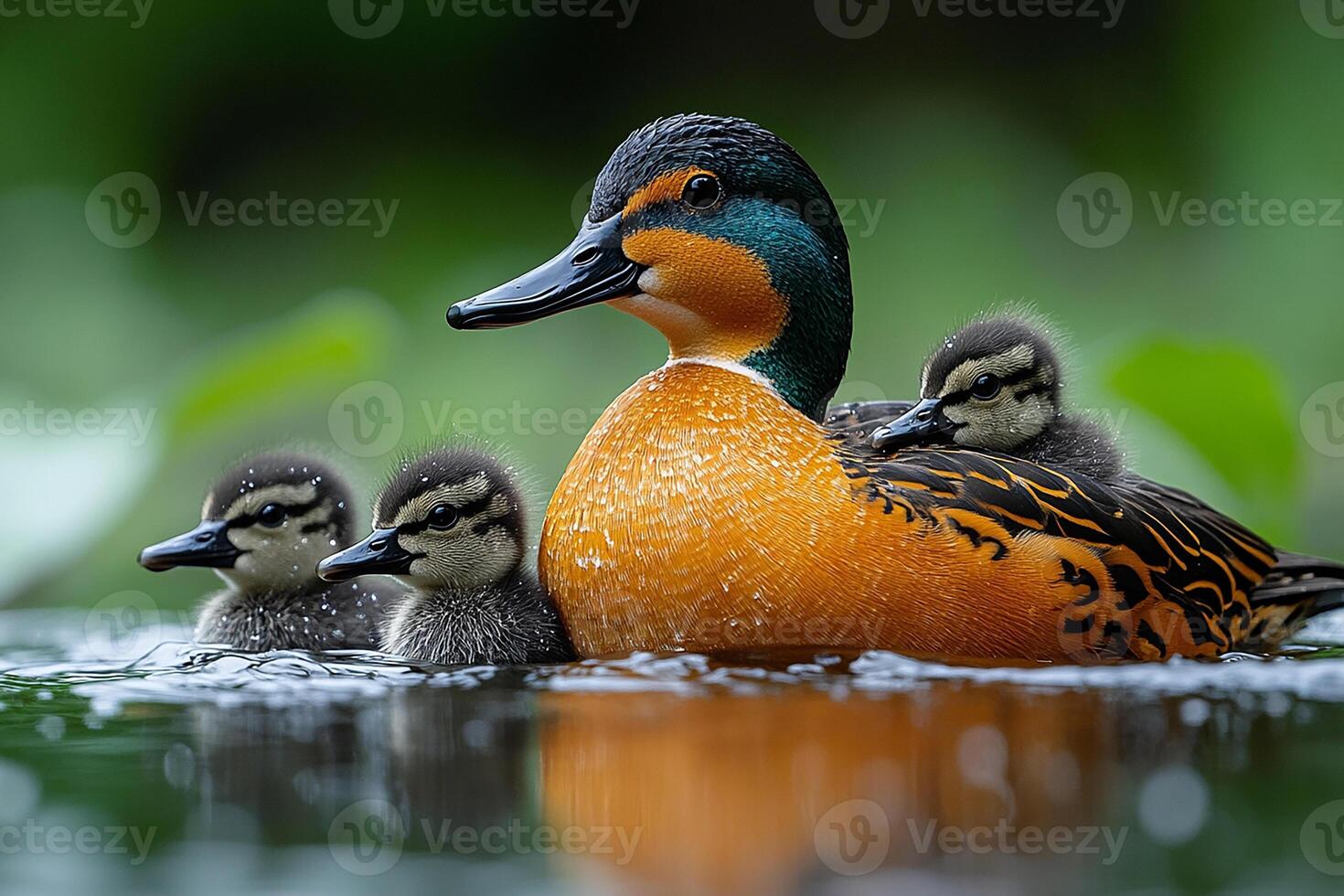 Tow Northern Shoveler Bird playing beautiful background photo