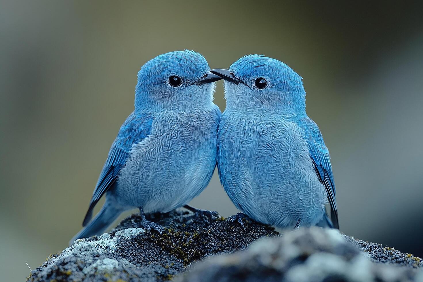 Tow Mountain Bluebird love in beautiful background photo