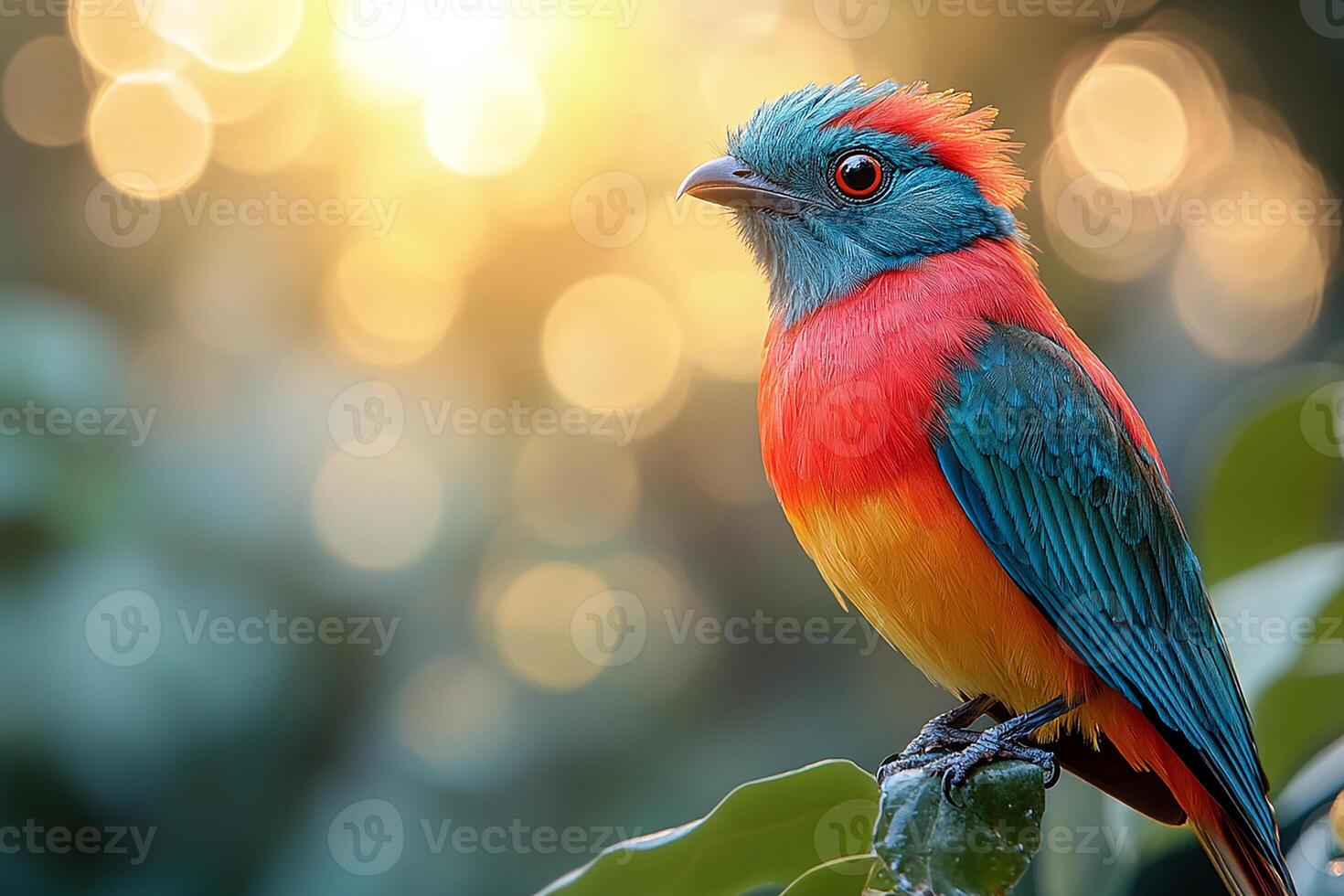 Resplendent quetzal Pharomachrus mocinno is a small beautiful background photo