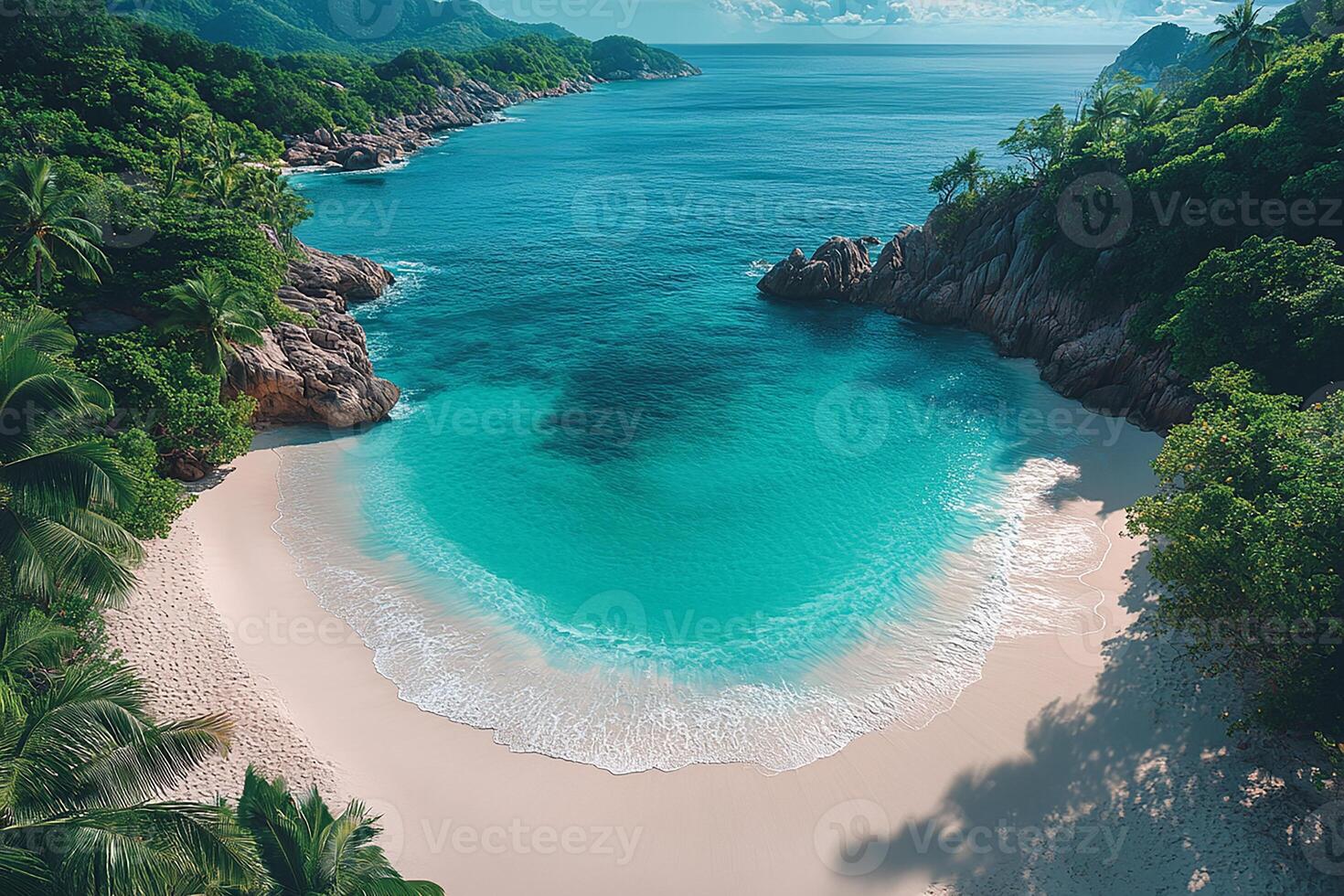 Anse Lazio Seychelles top view photo