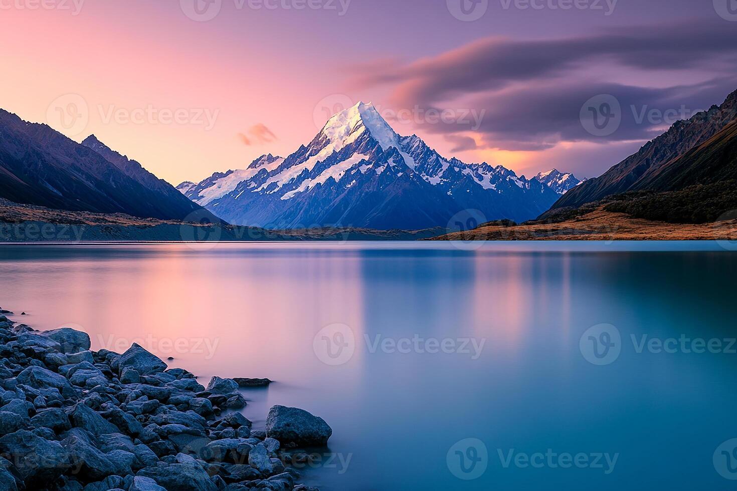 AorakiMount Cook New Zealand is beautiful tourist place photo
