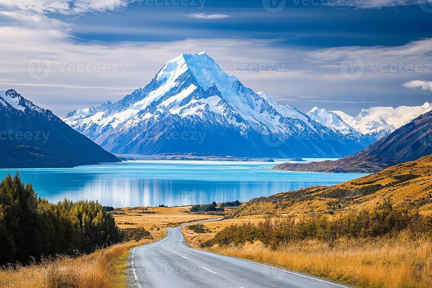 AorakiMount Cook New Zealand is the beautiful tourist place photo